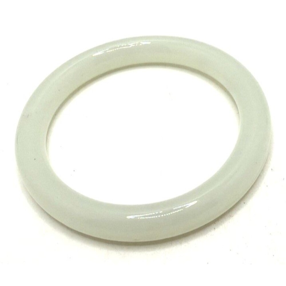 Vintage Glass Bangle Bracelet Pale Jade Color 7 7/8"